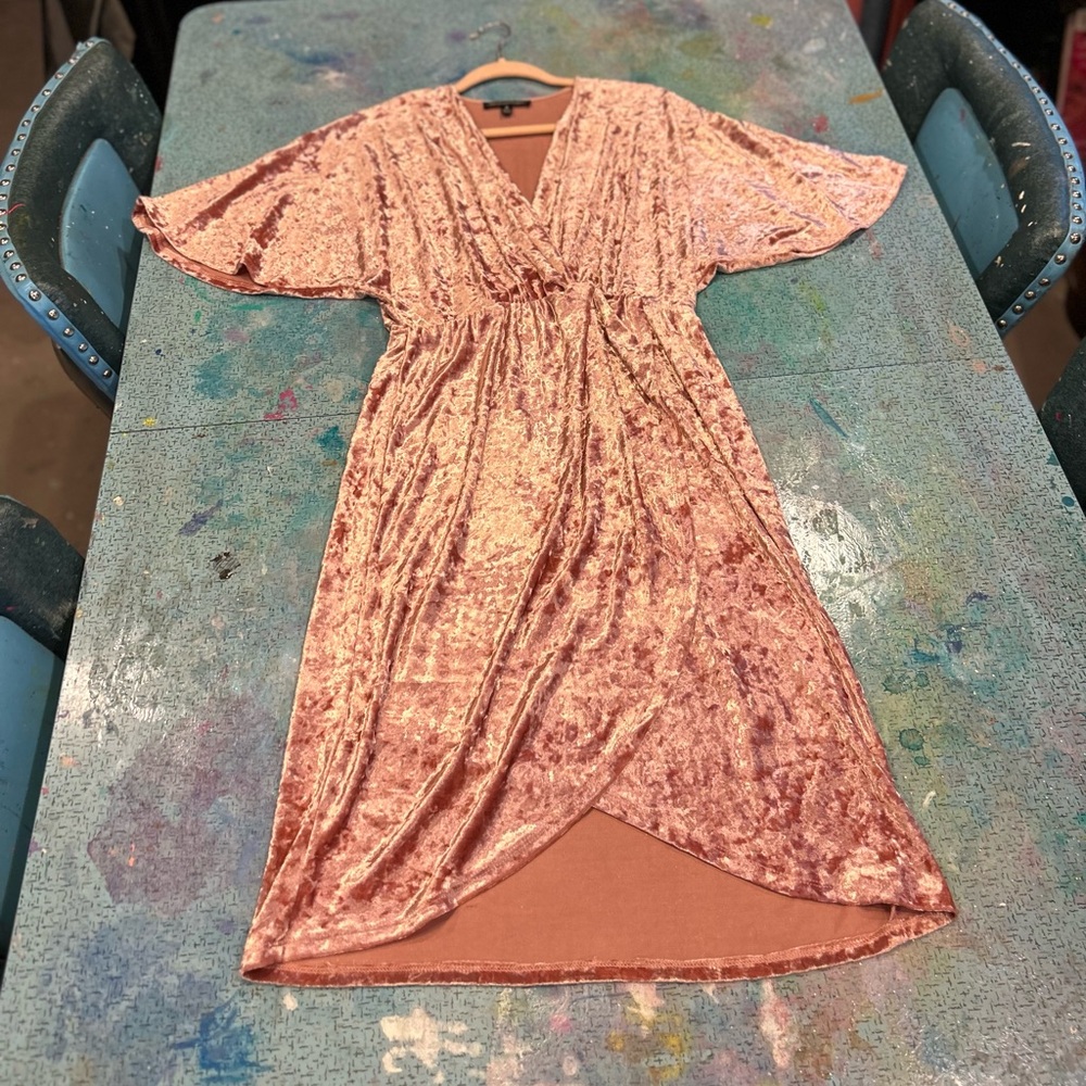Rose Velvet Dress